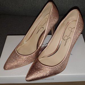 Jessica Simpson bejeweled stiletto heels